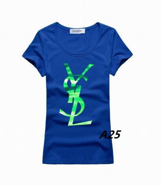 YSL short round collar T woman S-XL-204